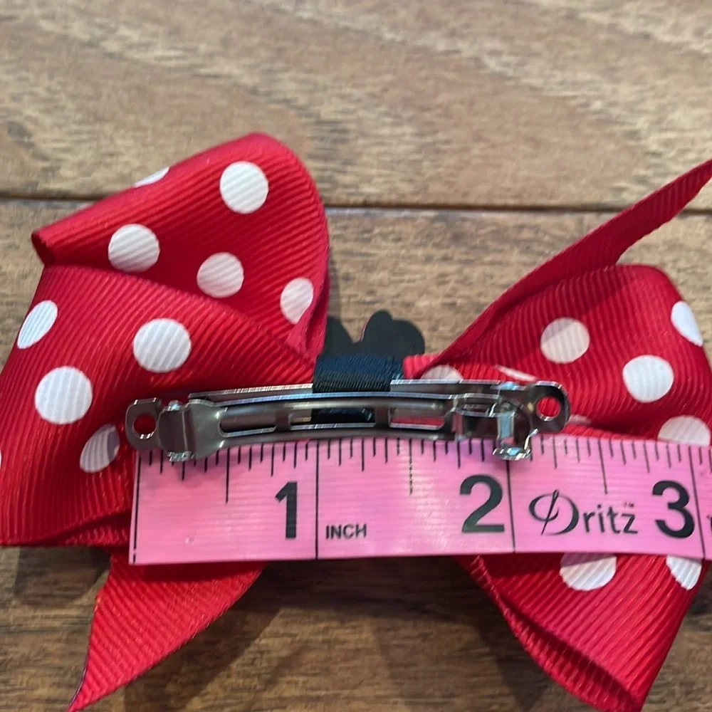 Girls Minnie Mouse Polka Dots Hair Bow - Clip